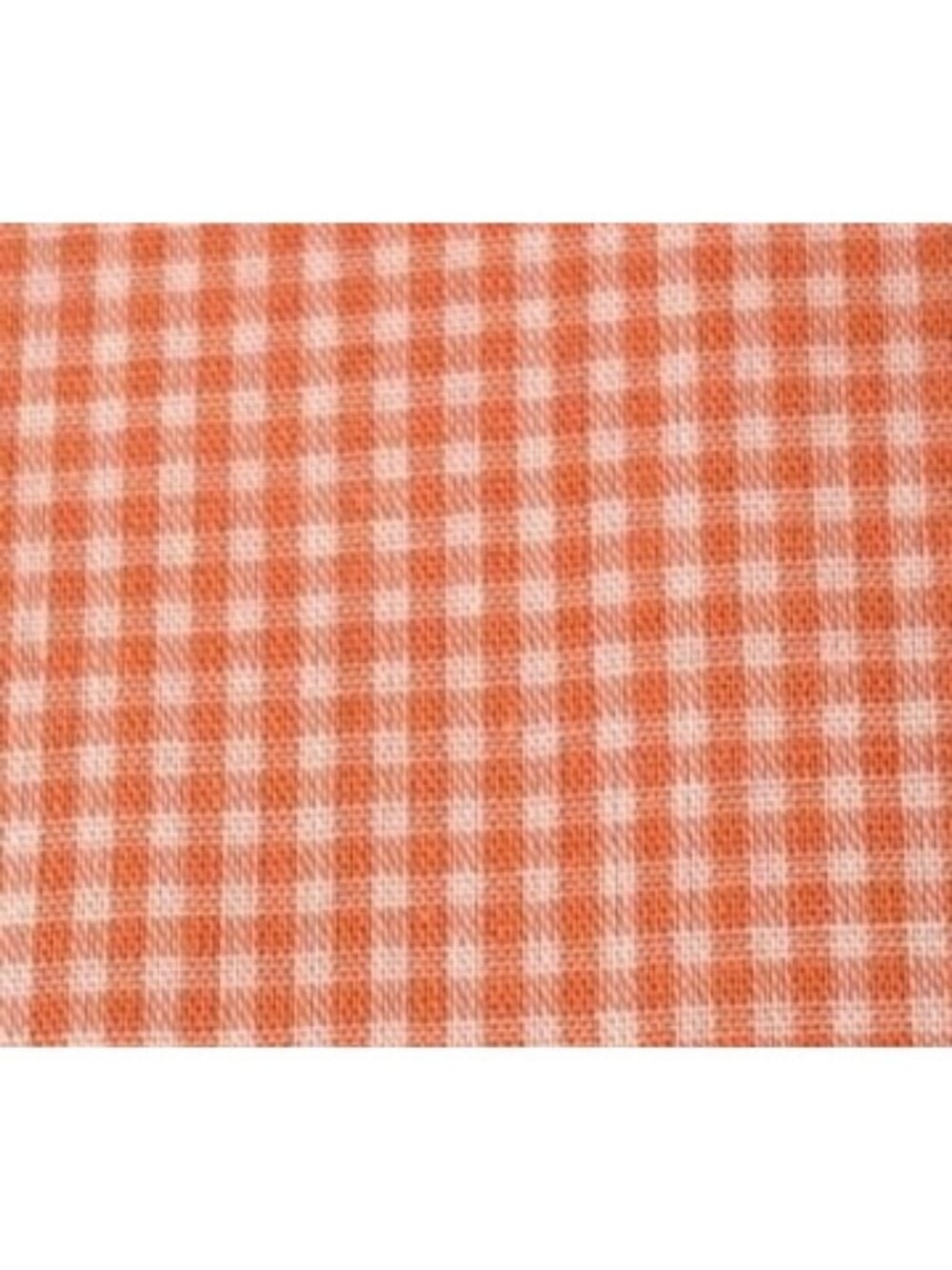 Orange Gingham Cotton Fabric 26 x 39" Checkered Pattern Sewing Craft